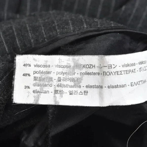 Zara Paper Bag Striped Pinstripe Pants High Waisted Gray Size XS - Picture 12 of 16